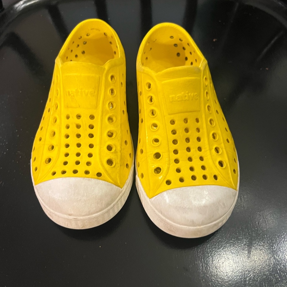 Yellow Native shoes 
Size C9